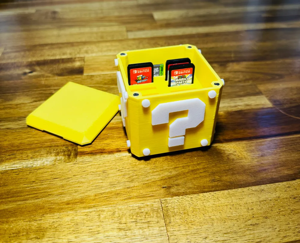 Nintendo Question Block Storage Super Mario Question Block for Nintendo Switch - Free 3D Print Model ...
