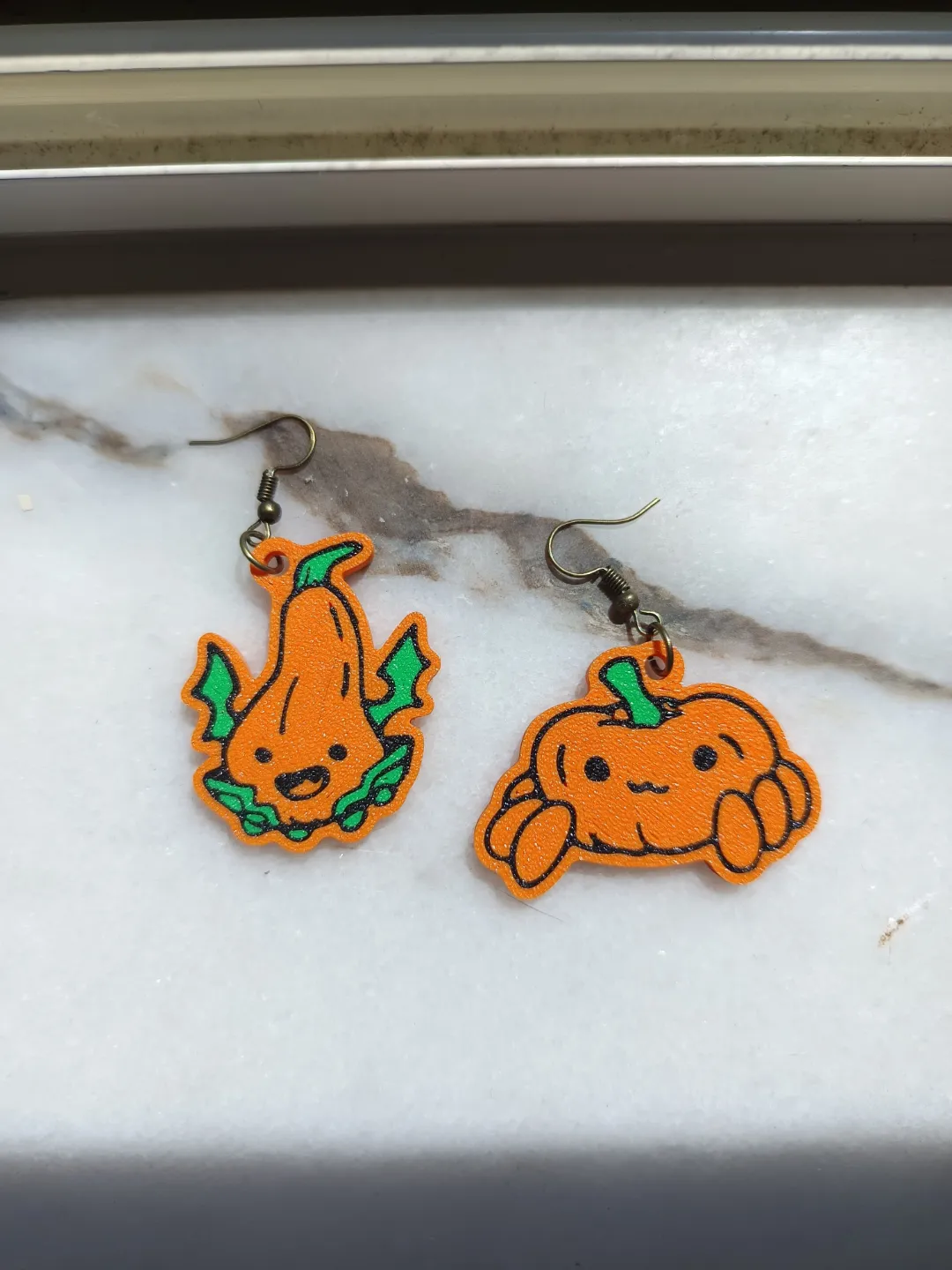 Pumpkin And Squash Multicolor Halloween Earrings view 2