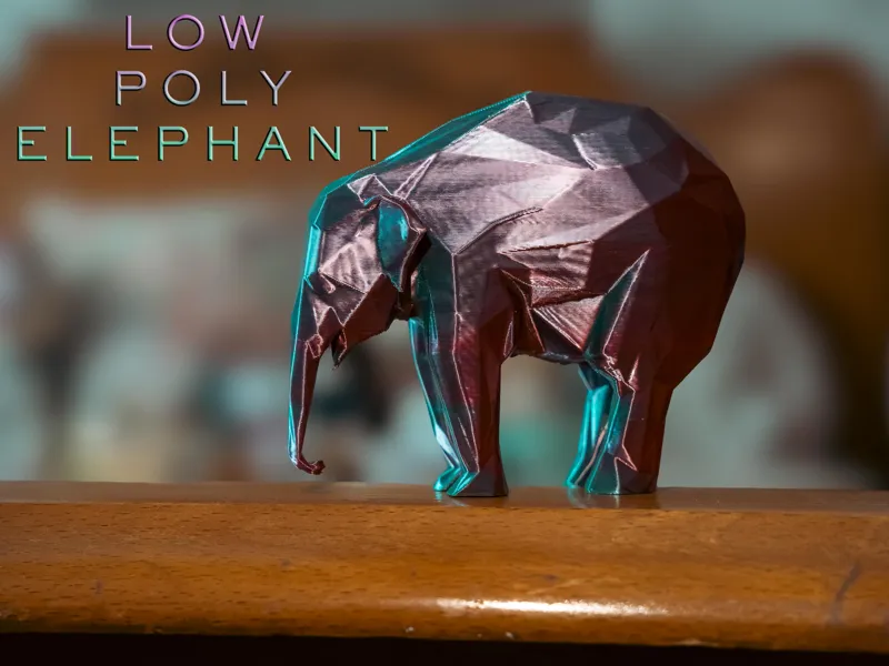 Low poly elephant (surface quality/adhesion test)