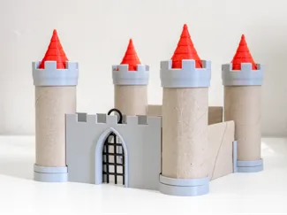 Paper Tube Castle Playset