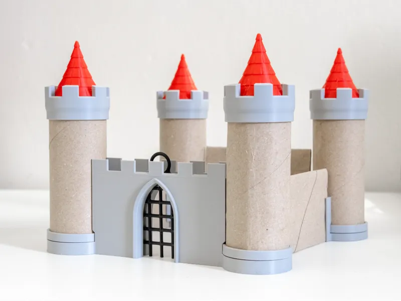 Paper Tube Castle Playset