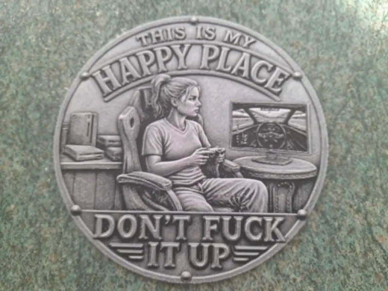 female happy place gamer