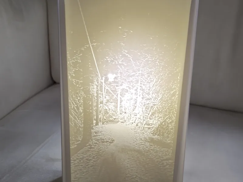 Winter walking path lithophane