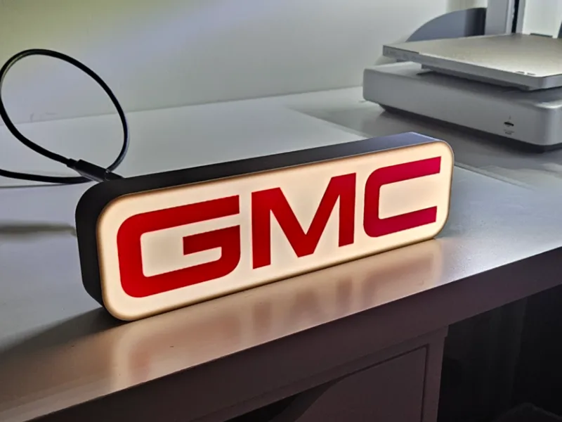 GMC Led LightBox Sign | Lamp | Enseigne Logo GMC