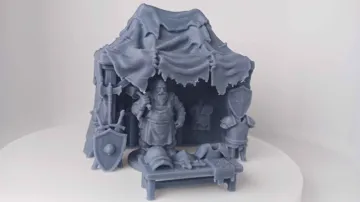 Escenografía en miniatura: Armor and weapons market stall (for tabletop RPGs) — vista de referencia 3