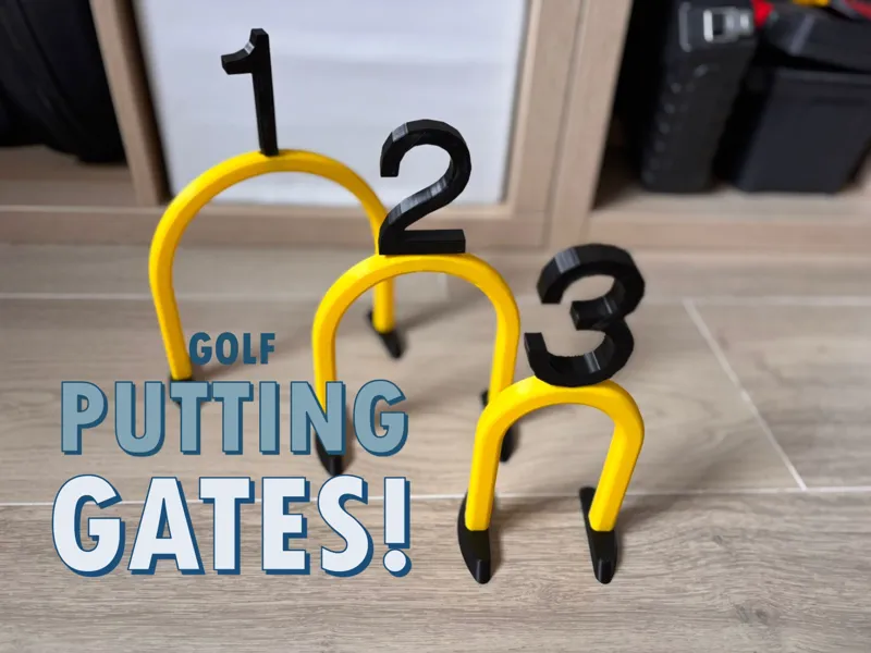 Modular Golf Putting Gates with Numbers 0 to 9