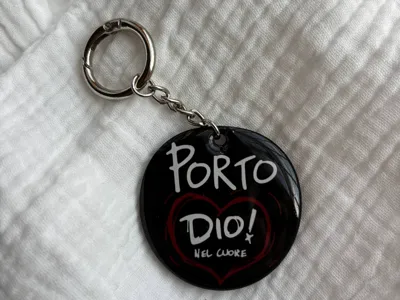 keychain porto dio nel cuore - ironic