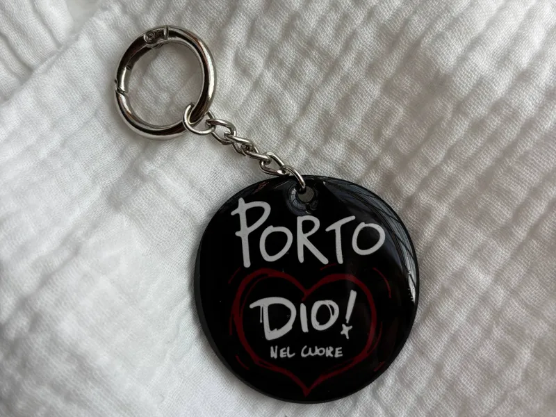 portachiavi porto dio nel cuore- ironico