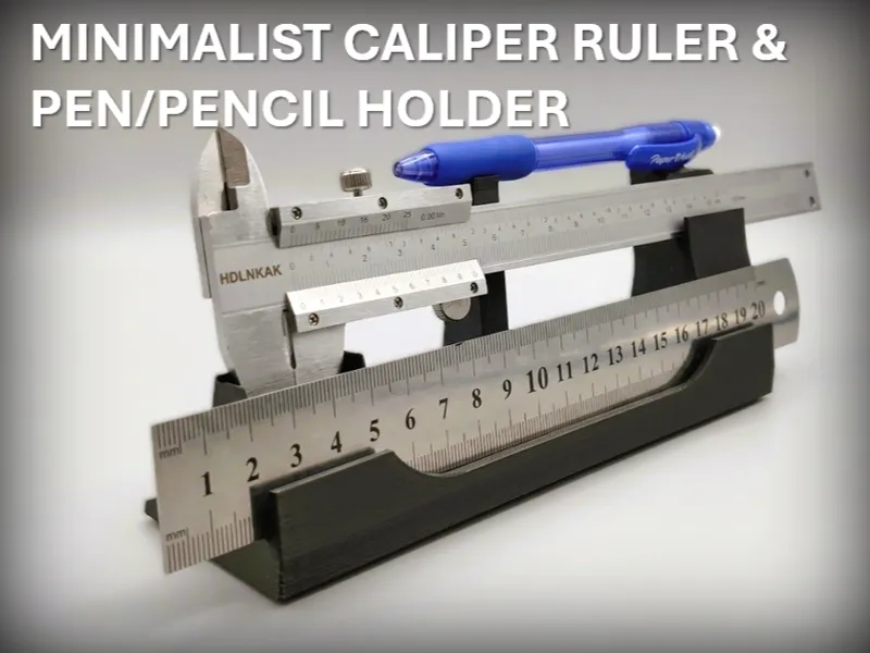Caliper Ruler & Pen/Pencil Holder