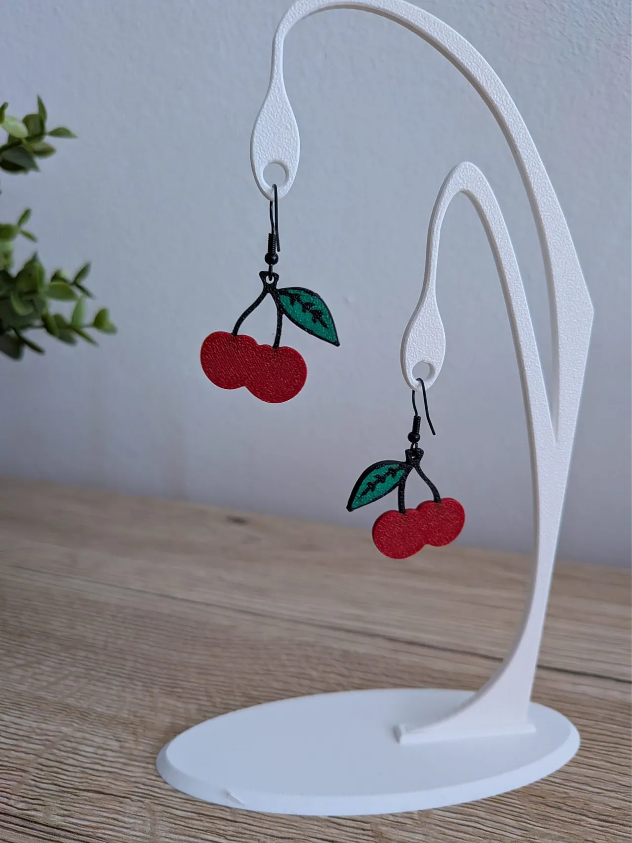 Cherry earrings view 2