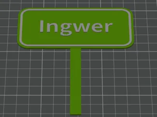 Gartenschild Ingwer