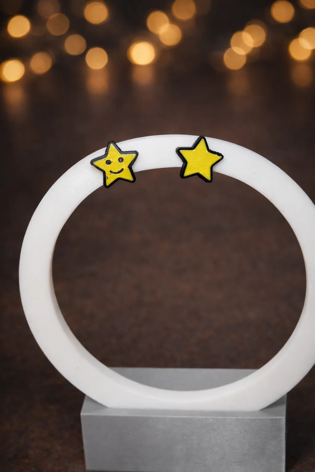 Sun, Moon and Star Pin Earrings view 4