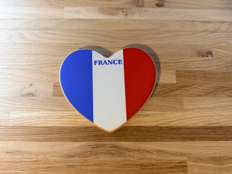 France Heart – French Tricolor Flag Decor