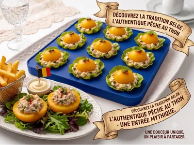 The Belgian "Pêche au Thon" Serving Tray (9 Slots)