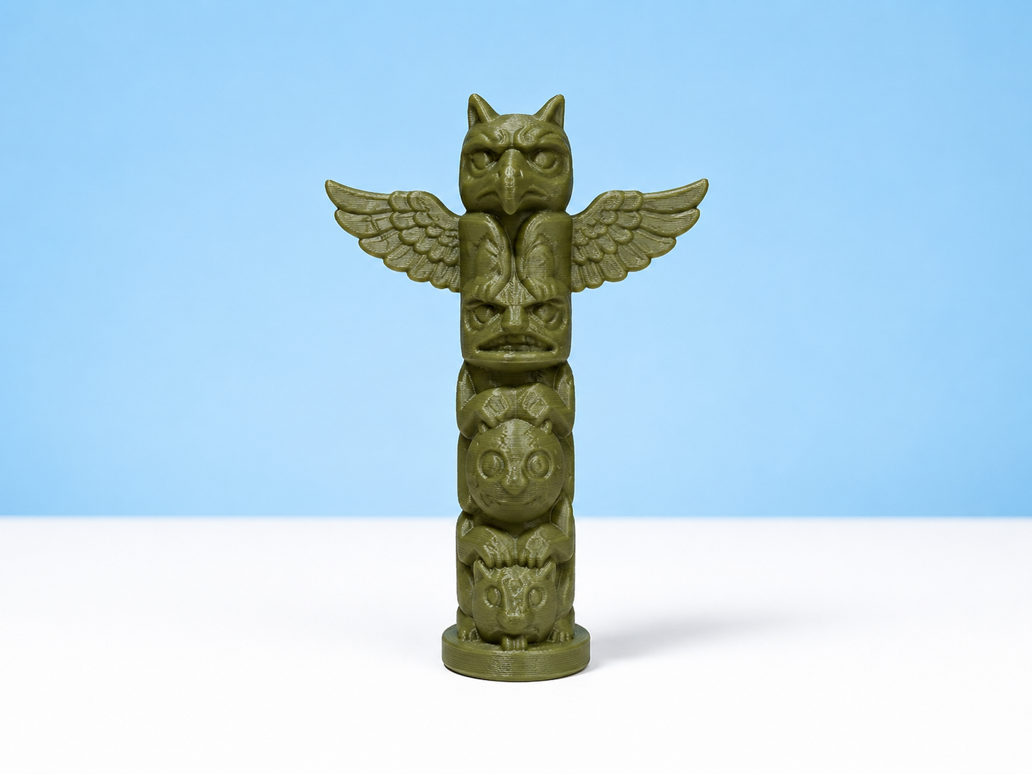 Miniatura 2 do modelo 3D Full Eagle Totem Pole
