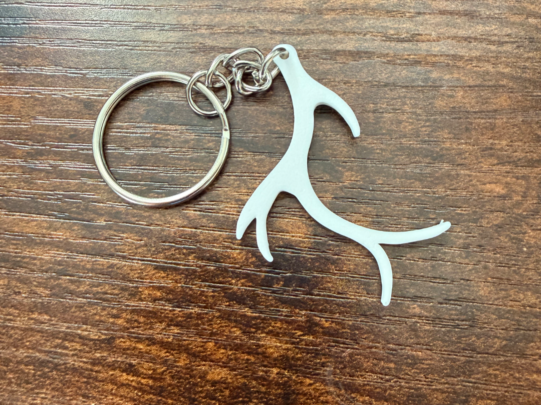 flat antler keychain