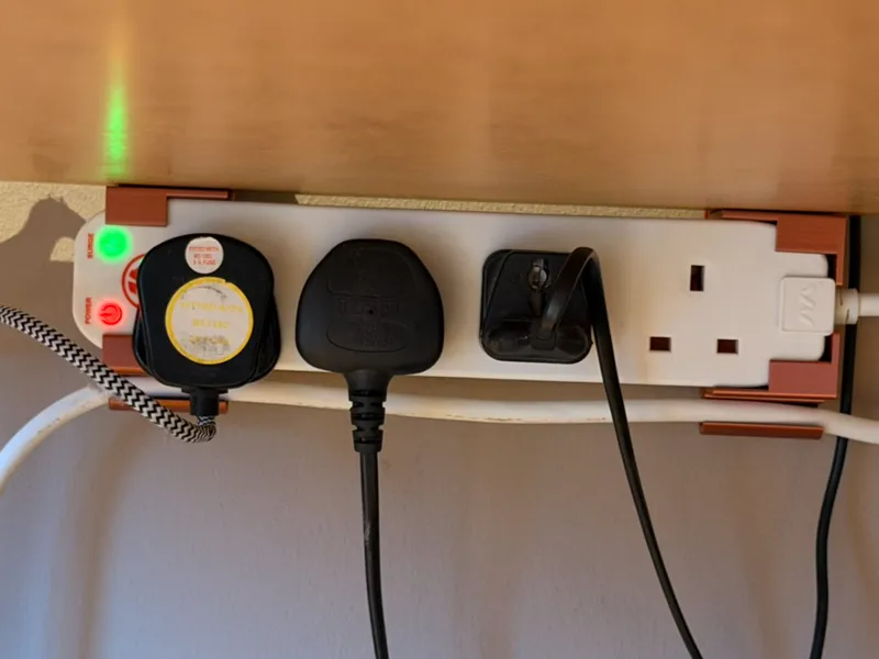 Under-Desk Power Strip Holder for IKEA Linnmon