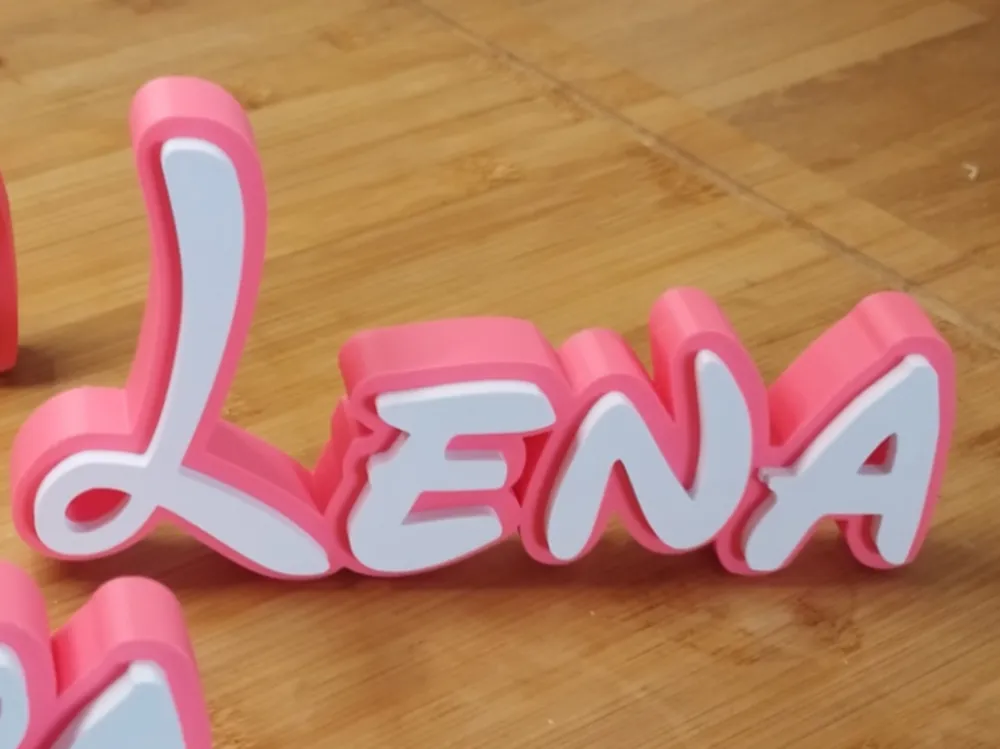 Disney Theme 3D Name Decor Sign Lena - Free 3D Print Model - MakerWorld