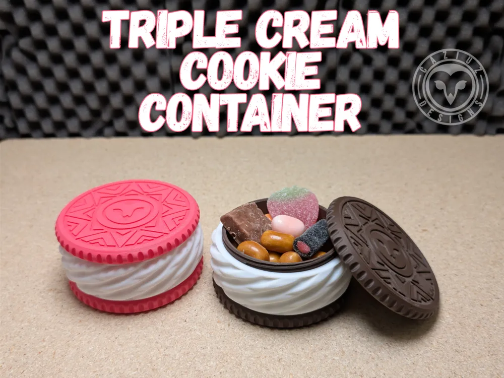 Caja o estuche: Triple Cream Cookie Container Secret Stash Box. Referencia del modelo original.