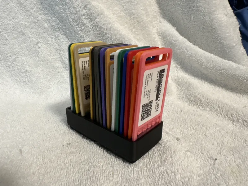 Gridfinity Bin for Filament Sample Cards