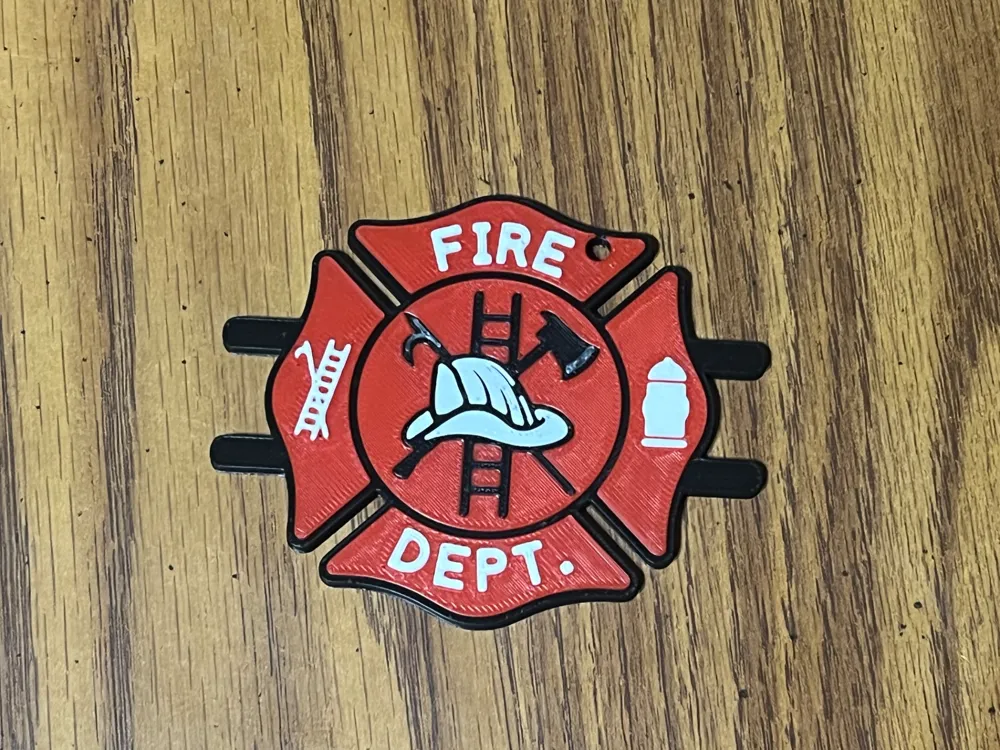 Accesorio para sujetar ligas de cabello: Fire Department Hair Tie Holder. Referencia del modelo original.