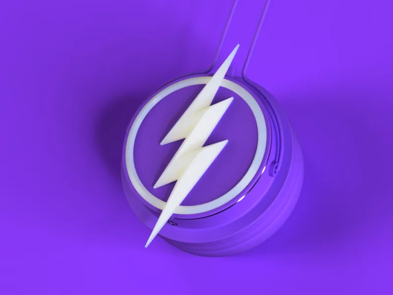 The Flash - Decoration for flat headset >58mm