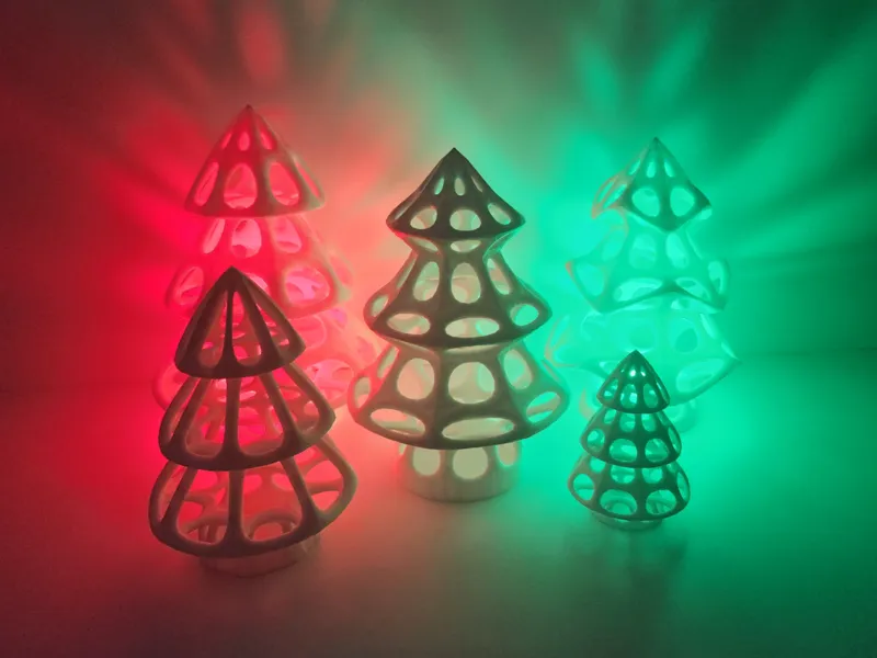 Voronoi Christmas Trees - Set of 4 Designs