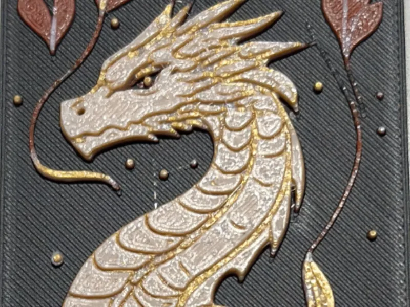 Gold and White Dragon Bookmark