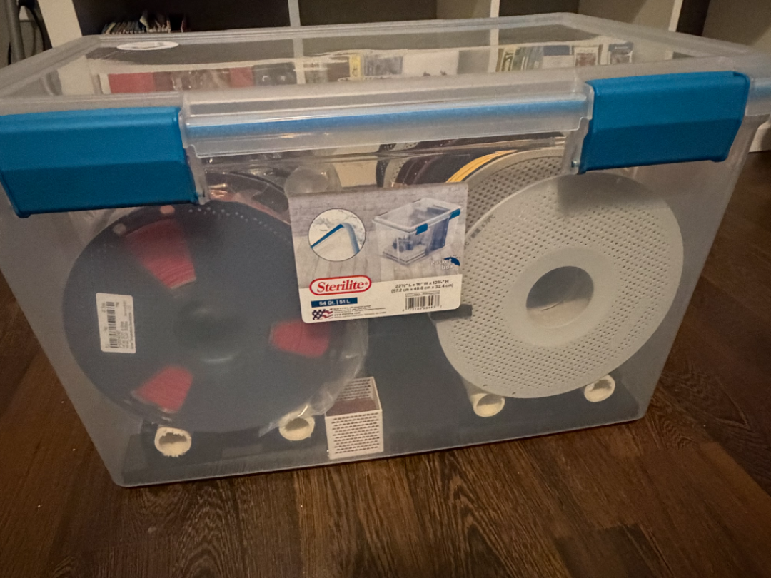 Sterilite 54qt / 51 L Filament Spool Storage Bin
