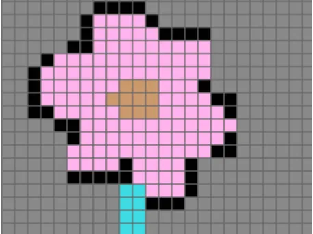 Flower pixel art 