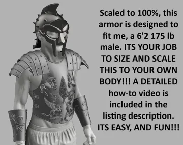 Accesorio de taller: COSPLAY WEARABLE Russell C. Gladiator Armor +Sword — vista de referencia 3