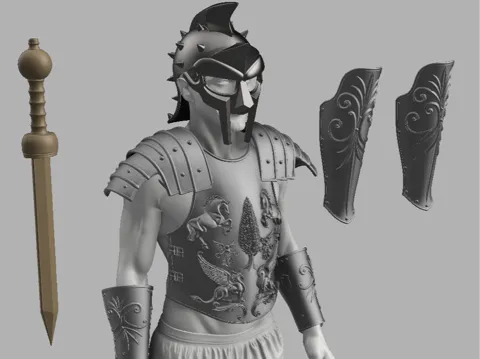 Accesorio de taller: COSPLAY WEARABLE Russell C. Gladiator Armor +Sword — referencia de MakerWorld