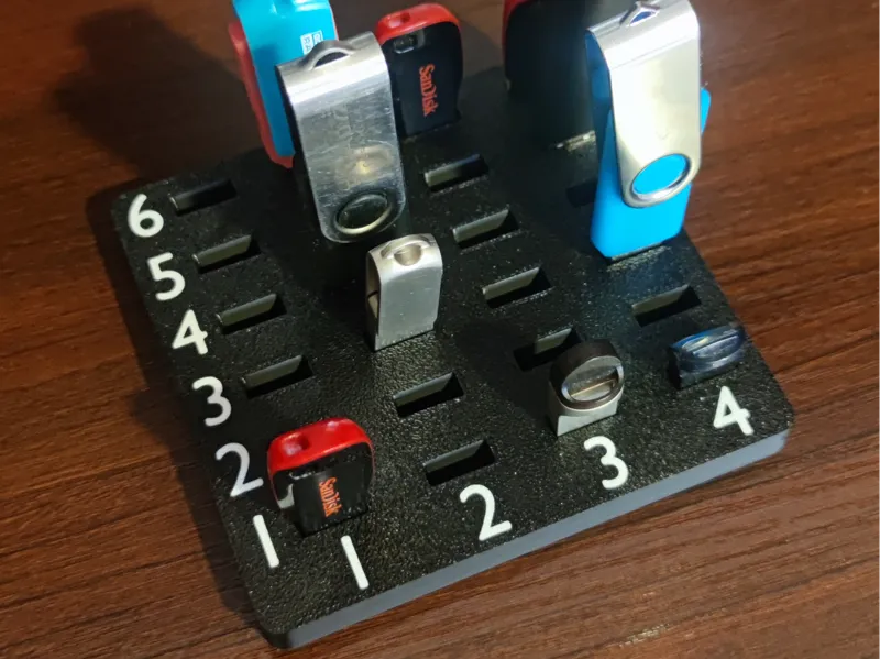 Pendrive stand with numbers