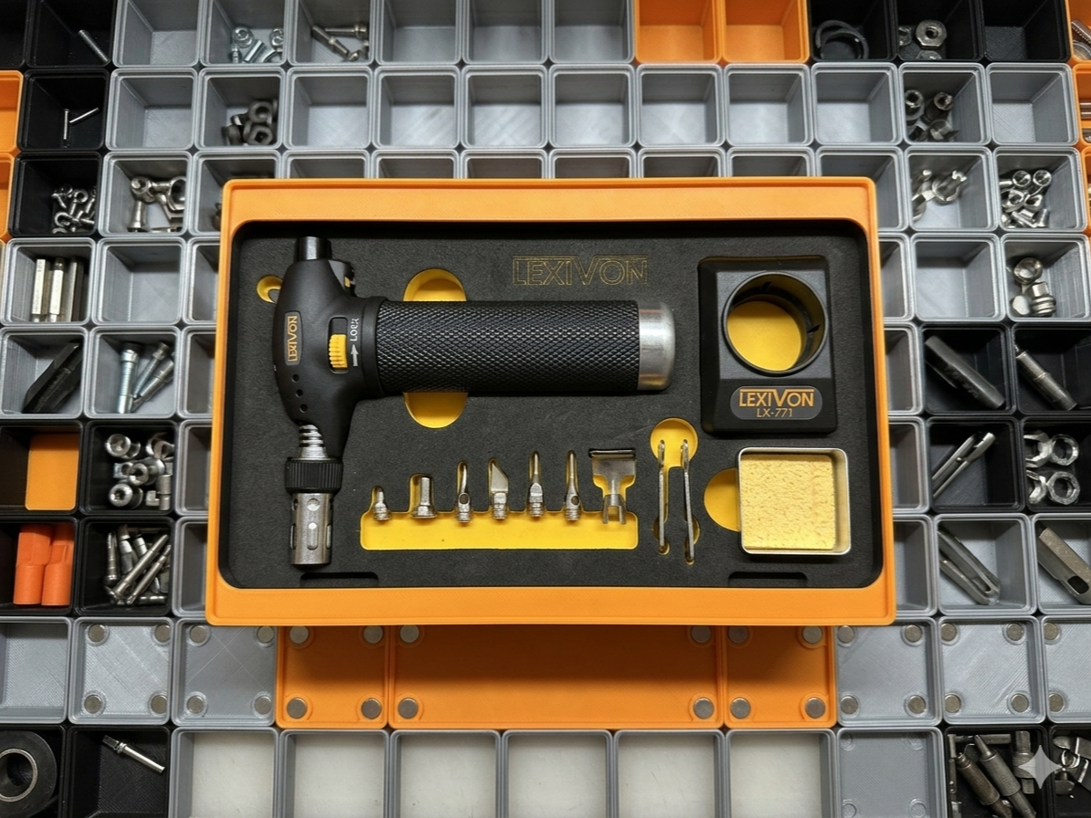 Gridfinity 6x4 Micro Torch Bin (Lexivon LX-77)