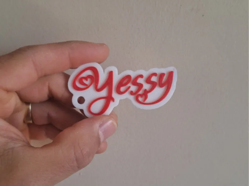 Keychain Letter Y - Love stile - Name Tag