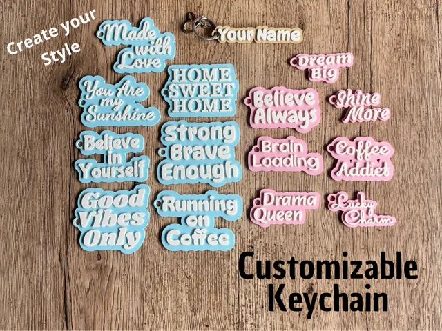 Customizable Name Keychains