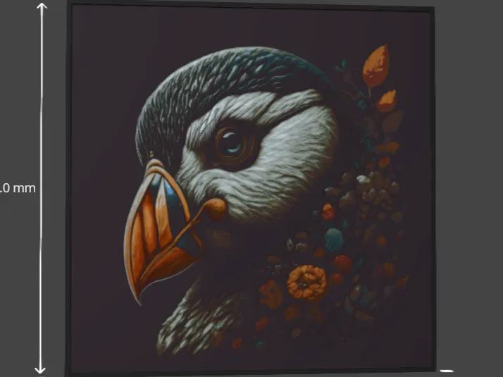 Beautiful Puffin Lithophane