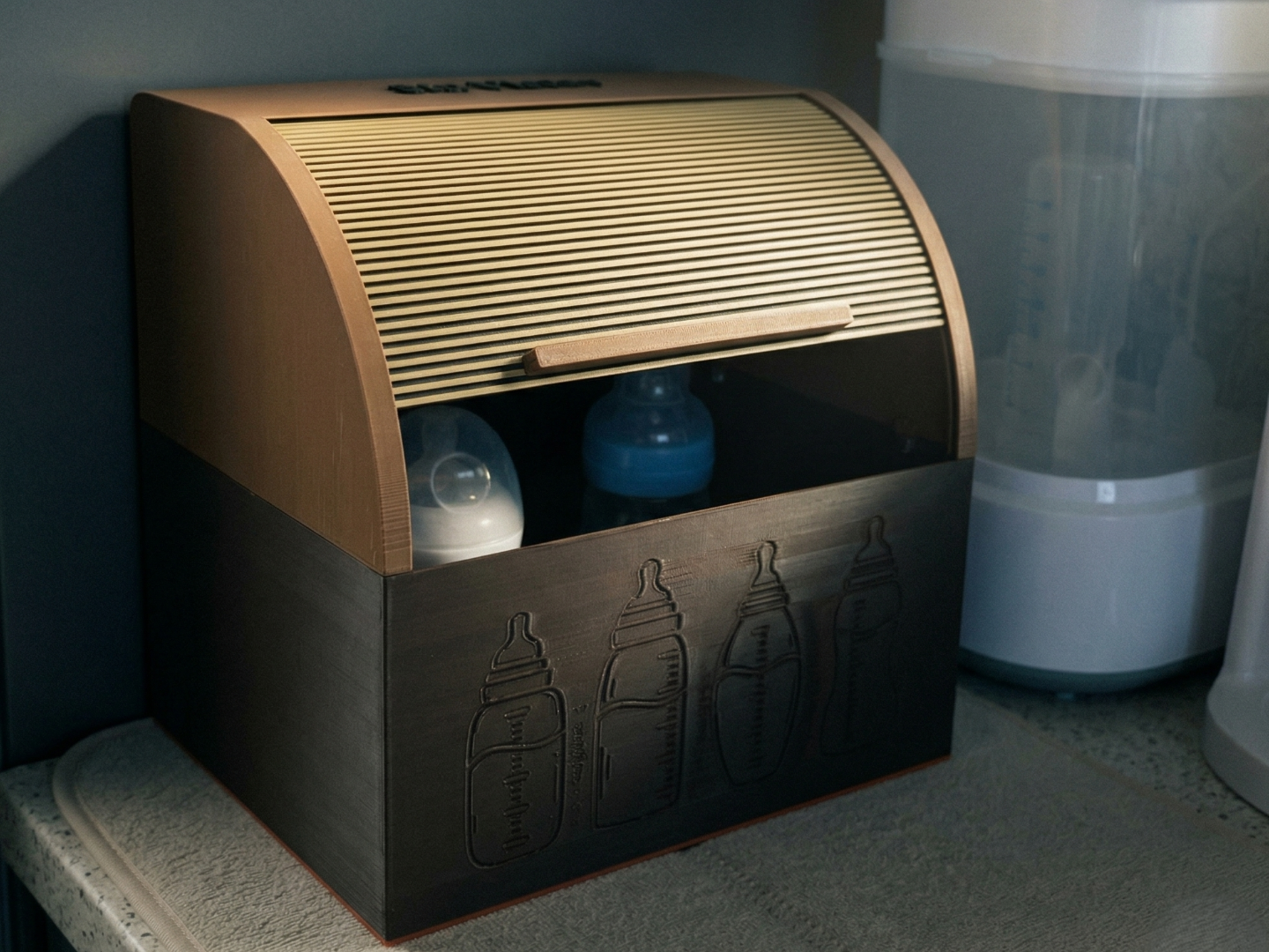 Baby Bottle Storage and Organizer- Roll-Top Design