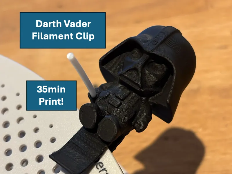 Filament Clip: Darth Vader, 35min print!