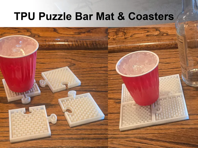Mini TPU Bar Mat Puzzle Pieces / Coasters