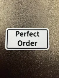 perfect order sign 0.2mm layer, 2 walls, 15% infill