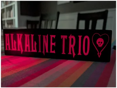 Alkaline Trio Lightbox LED Lamp / Light Box