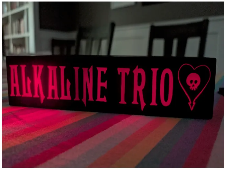 Alkaline Trio Lightbox LED Lamp / Light Box