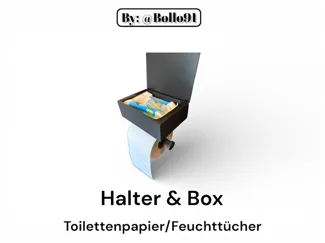 Toilettenpapier Abroller mit Feuchttuchbox