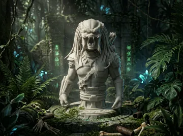 Figura decorativa: Predator Bust | Yautja Hunter Warrior Sculpture — vista de referencia 5