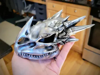 Epic Dragon Skull 3D Model
