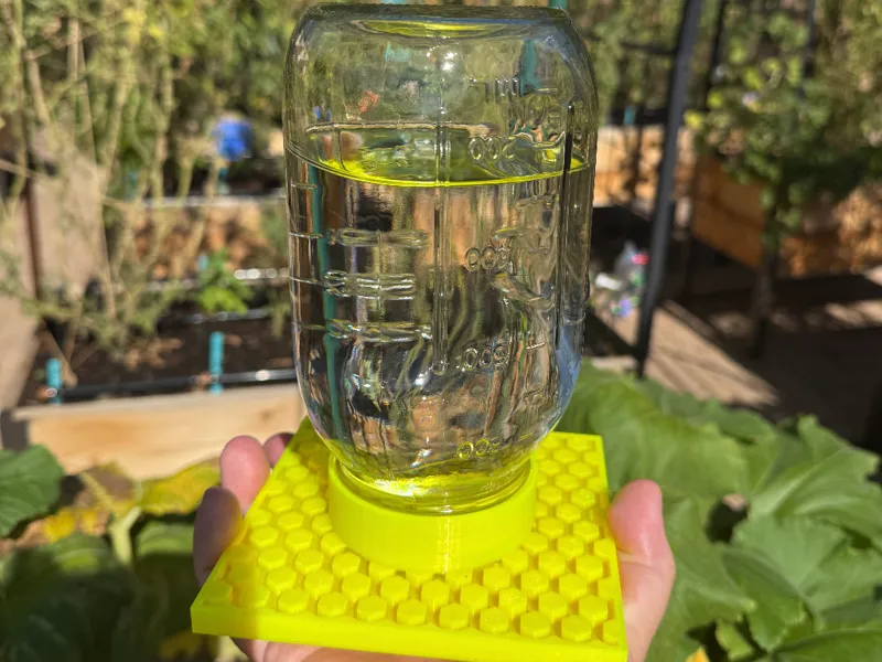Bee Watering Station Threaded for Std. Mason Jar