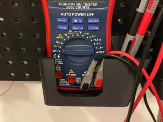 Multimeter Pegboard Holder (Expanded)