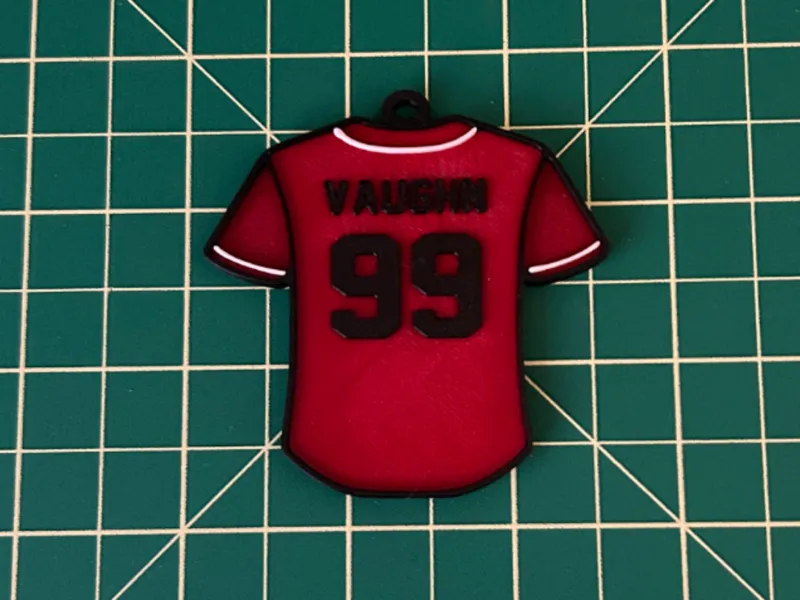 Customizable Baseball Jersey Keychain