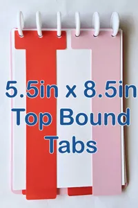 5.5in x 8.5in Top Bound Tabs